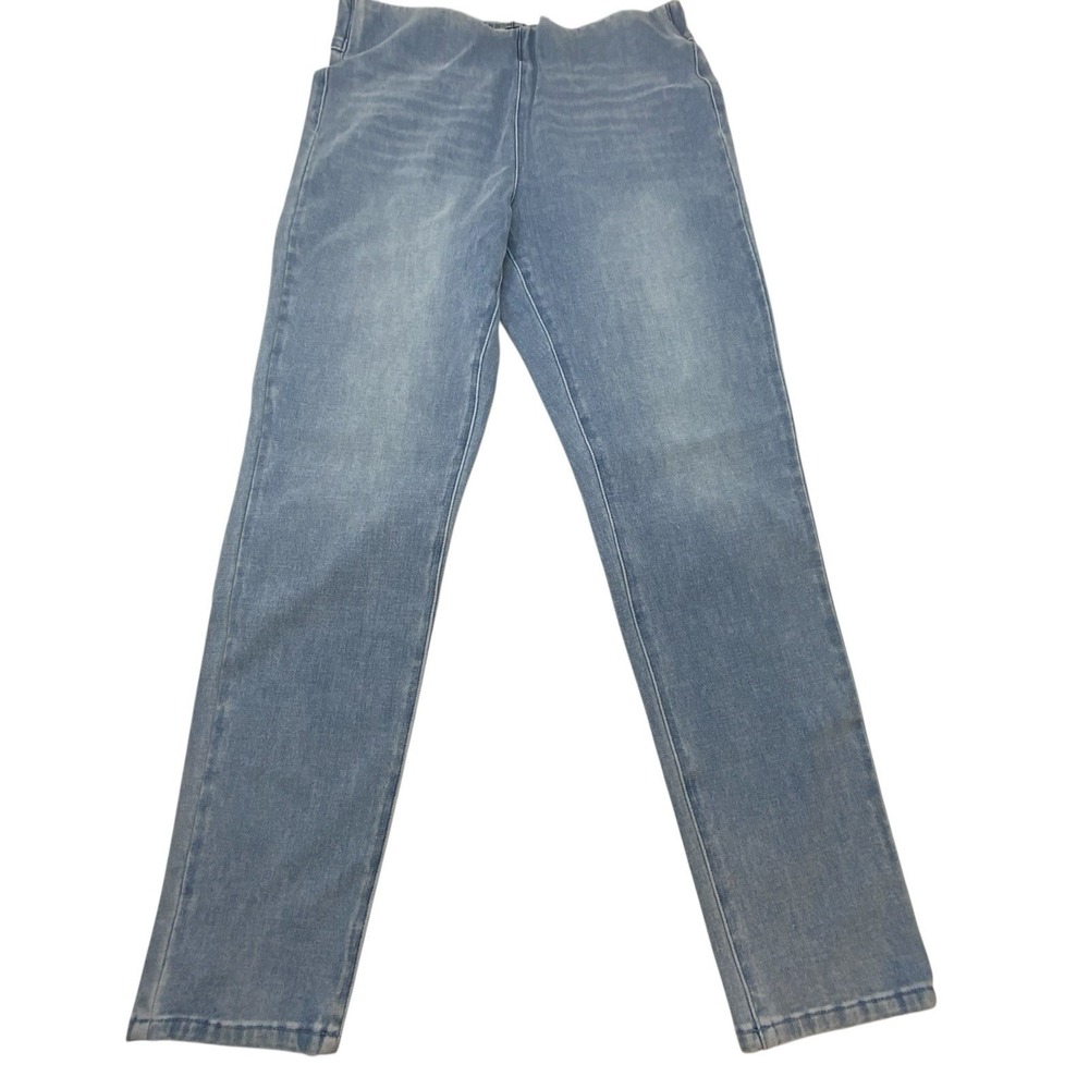 Soft Surroundings Light Wash‎ Ankle Legging Jeans Blue Pull On Size M 10-12